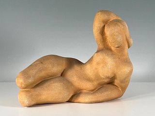 Waylande Gregory Cast Ceramic Sculpture, Reclining Nude