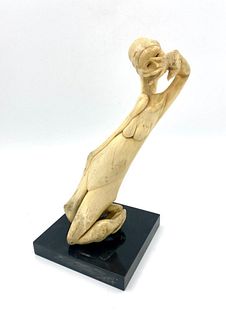 Jerry Hardin Modernist Carved Bone Figure