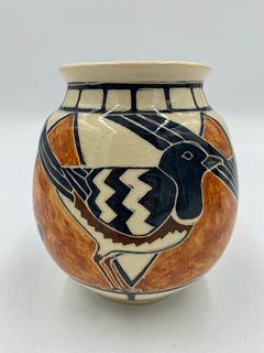 Adele Lawton Shearwater Decorated Shearwater Pottery Vase