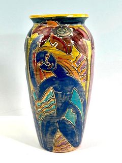 Patricia A. Findeisen Decorated Shearwater Pottery Vase