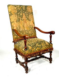 Louis XIV Style Walnut Armchair