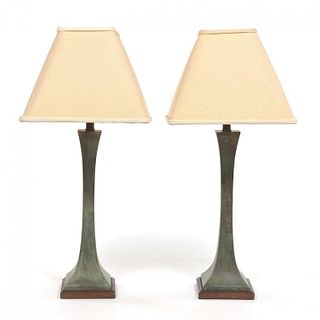 Pair of Stewart Ross James Bronze Table Lamps