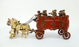 Antique Cast Iron Overland Circus Band Wagon.
