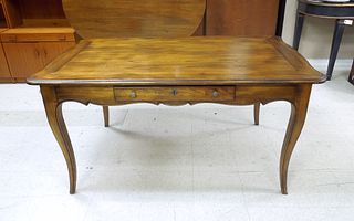 Provincial Style Oak Single Drawer Desk.