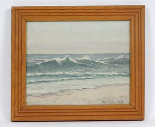 William Hubacek Oil on Canvas, Seascape.