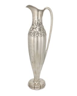A Tiffany & Co. sterling silver ewer vase