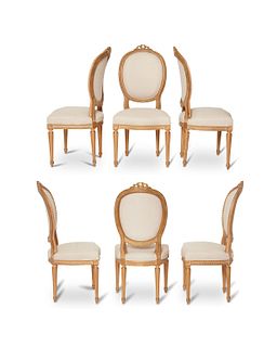 A set of Louis XVI-style dining chairs