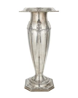 An American weighted sterling silver vase