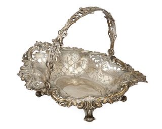 A sterling silver bride's basket