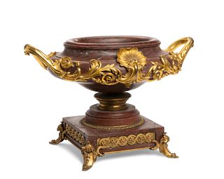 A French marble and gilt-bronze centerpiece