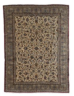 A Kashan room-sized rug
