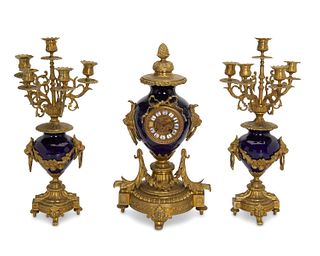 A French Samuel Martie clock set