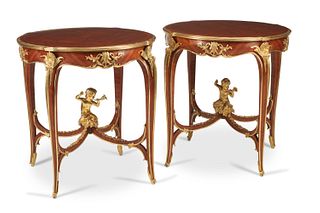 A pair of French Louis XV-style tables
