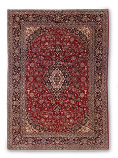 A Persian Kashan rug