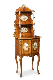 A French etagere cabinet
