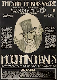 Vintage French Poster: Theatre Le Bois Sacre