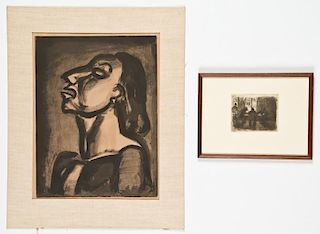 2 Works by European Printmakers: Kollwitz and Rouault