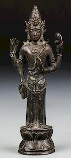Chinese Qing Dynasty Buddhistic Bronze Figure