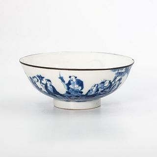 A Rare Blue And White Porcelain Bowl | ชามมะนาวตัดกระเบื้องเคลือบน้ำเงินขาว