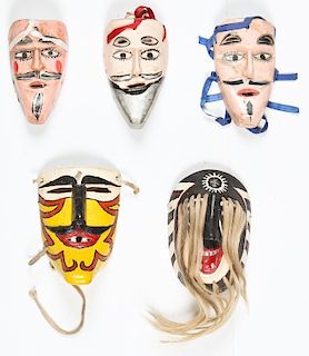 5 Vintage Mexican Masks
