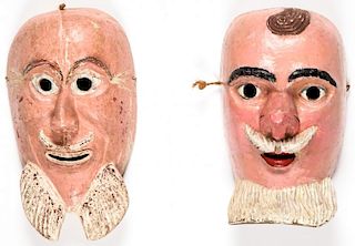 2 Vintage Ecuadorian Masks