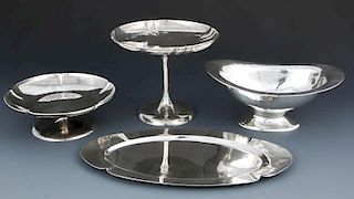 4 Handwrought Sterling Silver Table Wares