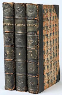 Combe, William. The Tour of Doctor Syntax. 3 Volumes