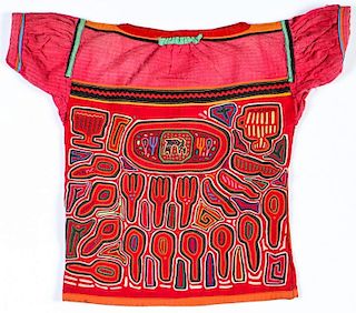 Rare and Finely Crafted Double Panel Mola Blouse
