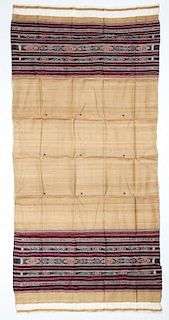 Orissan Raw Silk Indian Sari: 36" x 75"