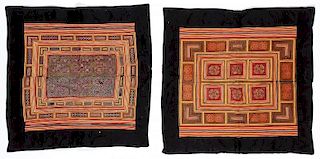 2 Embroidered S. China Minority Textiles