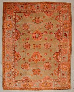 Antique Oushak Rug: 9'7'' x 12'1'' (292 x 368 cm)