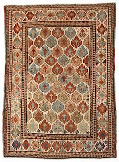 Antique Kazak Rug: 3'11" x 5'3" (119 x 160 cm)