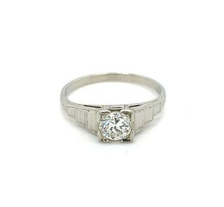 Vintage 14k Gold 1/2 Carat Genuine Natural Diamond Engagement Ring 