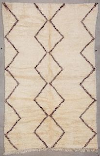 Vintage Beni Ourain Rug: 6'1" x 9'7" (185 x 292 cm)