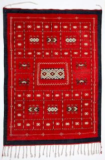 Vintage Moroccan Kilim: 3'11" x 5'5" (120 x 165 cm)