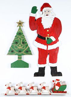 3 Folk Art Christmas Theme Cutouts