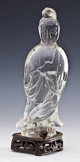 Peking Glass Figure of Guanyin