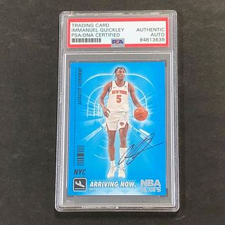 2020-21 NBA Hoops Arriving Now #SS-2 IMMANUEL QUICKLEY Signed Card AUTO PSA Slab
