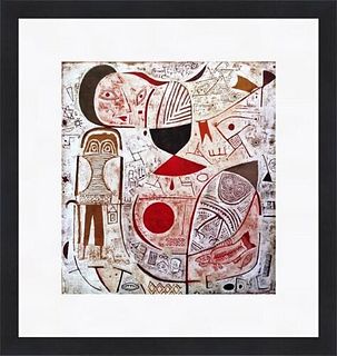 Paul Klee "Printed Sheet with Picture" Custom Framed