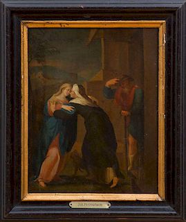 ATTRIBUTED TO JOHANN FRIEDRICH OVERBECK (1789-1869): THE EMBRACE