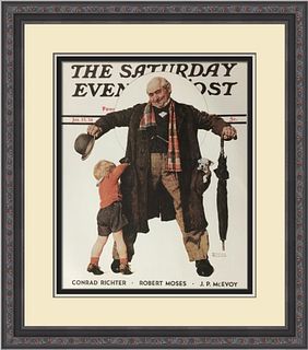 Norman Rockwell The Saturday Evening Post Big Moment Custom Framed