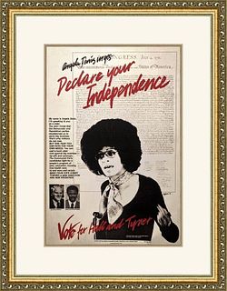 Angela Davis Declare Your Independence  Repro Campaign Poster Custom Framed