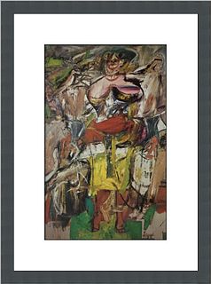 Willem de Kooning Woman and Bicycle Custom Framed Print