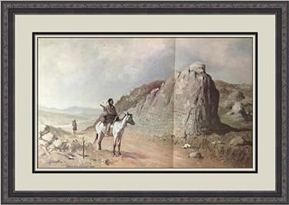 Frederic Remington Register Rock Idaho Custom Framed Print