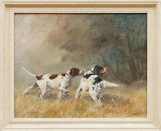 OLIVER R. SHATTUCK: BIRD DOGS AT THE POINT