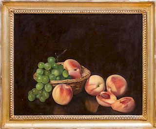 PAUL LONGENECKER (1920-2008): STILL LIFE WITH PEACHES AND GRAPES