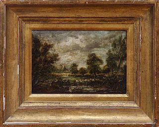 ATTRIBUTED TO JOHN CONSTABLE (1776-1837): LANDSCAPE SKETCH