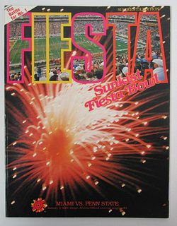 1987 Sunkist Fiesta Bowl Penn State vs. Miami College Football Game Program