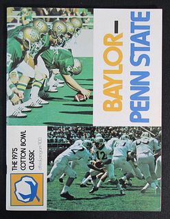 1975 Cotton Bowl Penn State vs. Baylor College Football Game Program