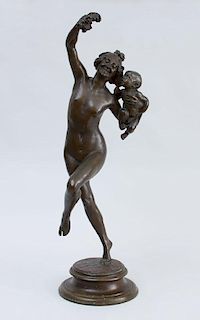 FREDERICK WILLIAM MACMONNIES (1863-1937): BACCHANTE WITH INFANT